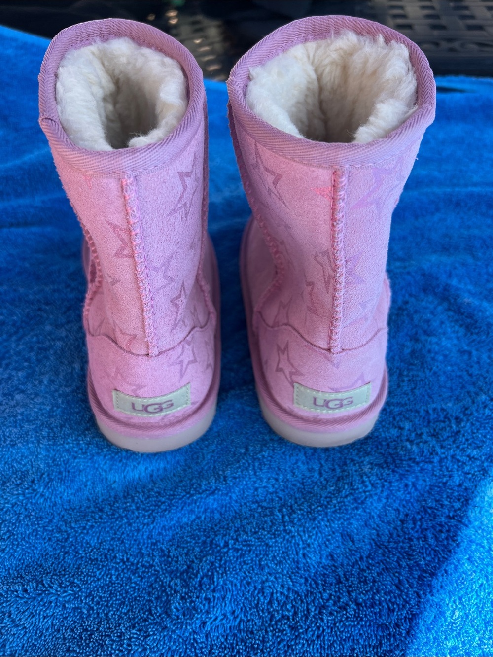 UGG Pink Star Suede Short Boots - Picture 3 of 5